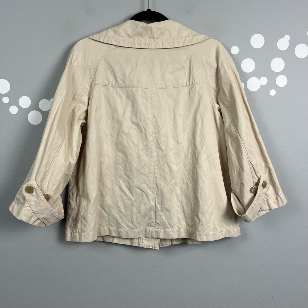 Talbots Beige Drawstring Utitlity Jacket Size 10 … - image 8